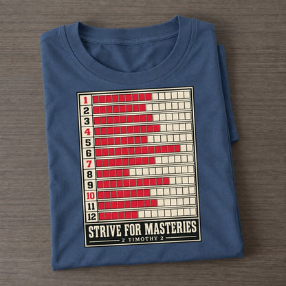 Strive For Masteries Pit Board Parables Classic T-shirt – Twilight Navy