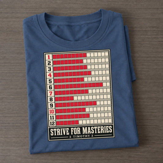 Strive For Masteries Pit Board Parables Classic T-shirt – Twilight Navy