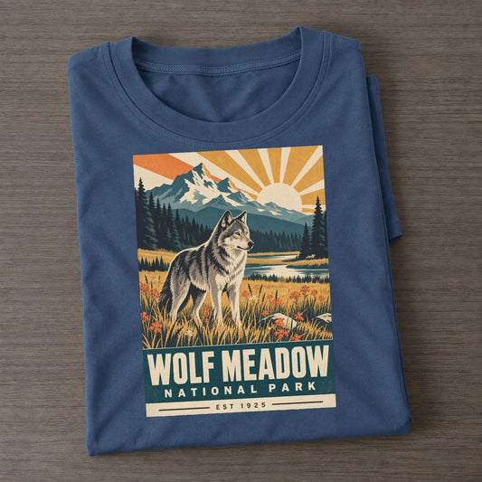 Wolf Meadow Nowhere National Parks Classic T-shirt – Twilight Navy