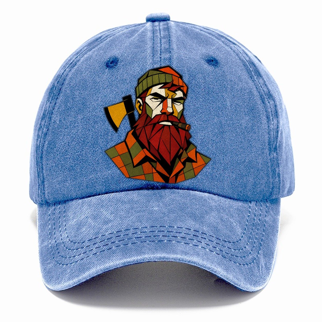 Lumberjack Axe Portrait Classic Cap – Summer Sky