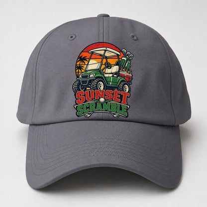 Sunset Scramble Golf Life Baseball Cap – Grey