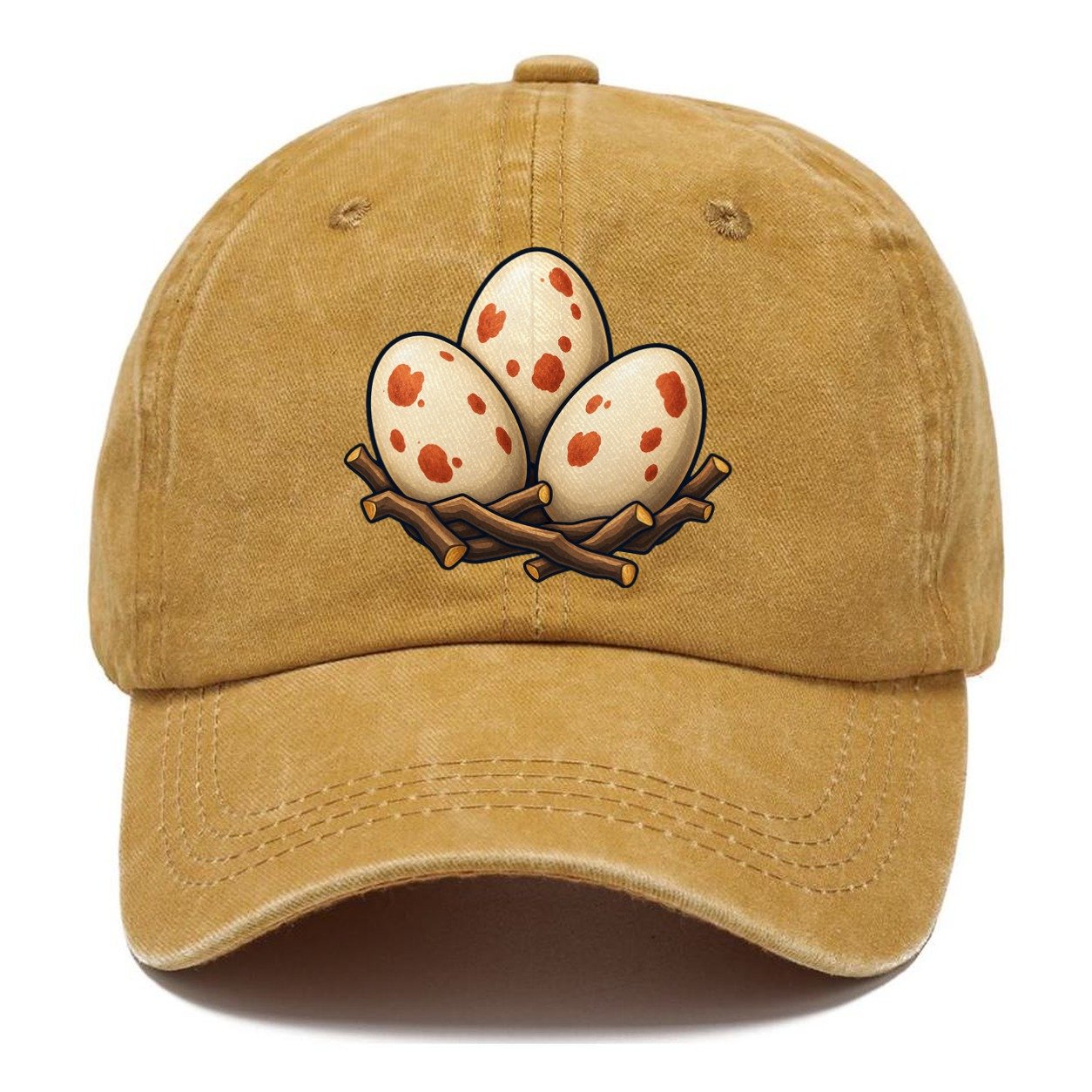 Nest Of Three Eggs Birdwatching Classic Cap – Golden Harvest