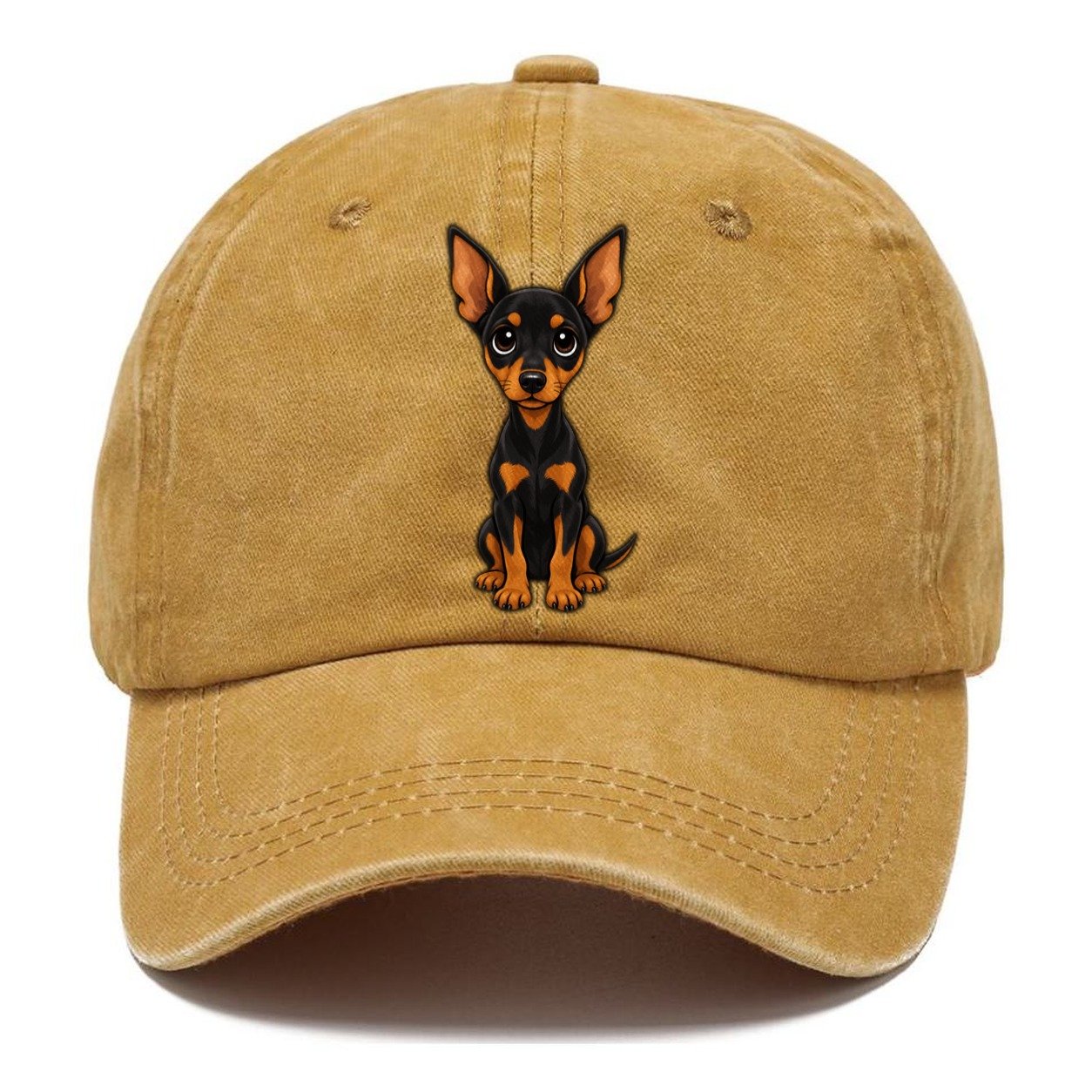 Miniature Pinscher Sitting Sweetheart Classic Cap – Golden Harvest