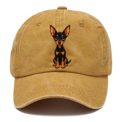 Miniature Pinscher Sitting Sweetheart Classic Cap – Golden Harvest