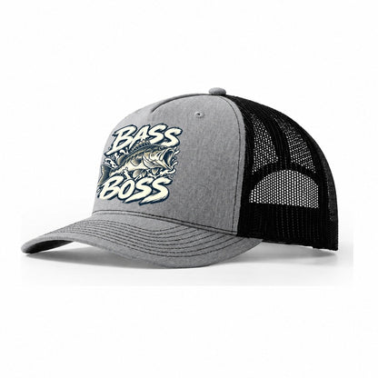 Bass Boss Fishing Elegant Trucker Hat – Sport Grey Black