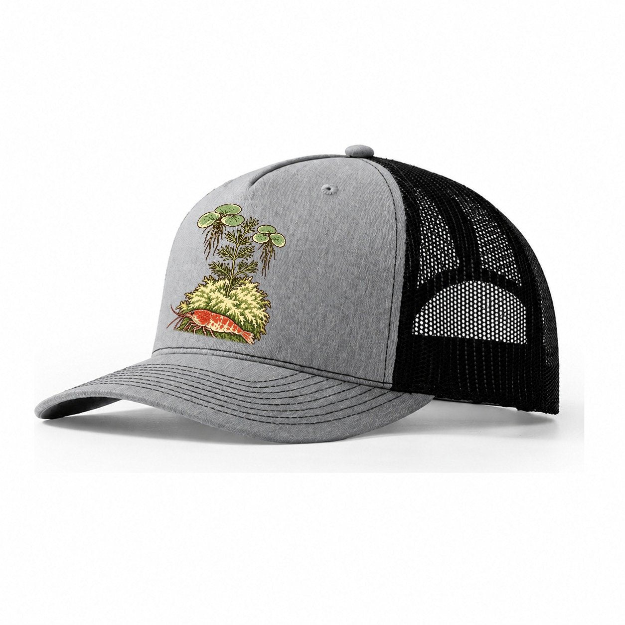 Tiny Tank Ecosystem Aquarium Keeping Trucker Hat – Sport Grey Black