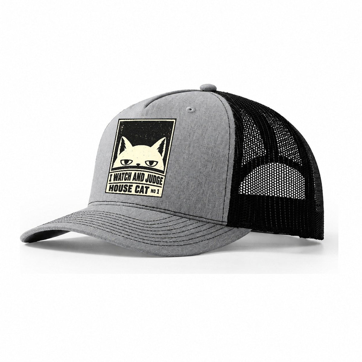 I Watch And Judge Neko Says No Trucker Hat – Sport Grey Black