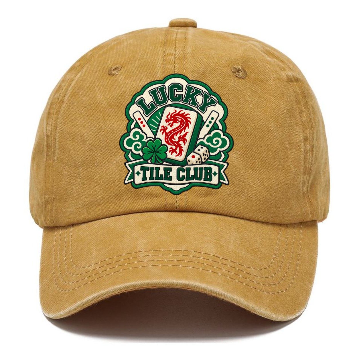 Lucky Tile Club Mahjong Game Night Classic Cap – Golden Harvest