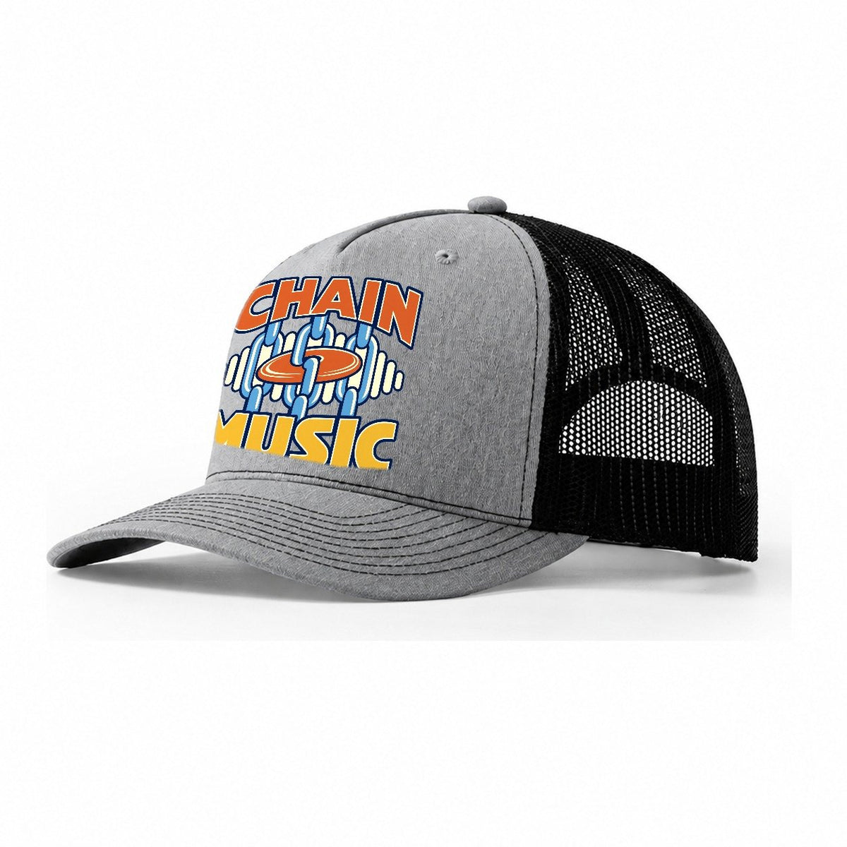 Chain Music Disc Golf Trucker Hat – Sport Grey Black