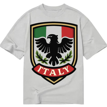 Italy Tricolor Logo Classic T-shirt – Grey