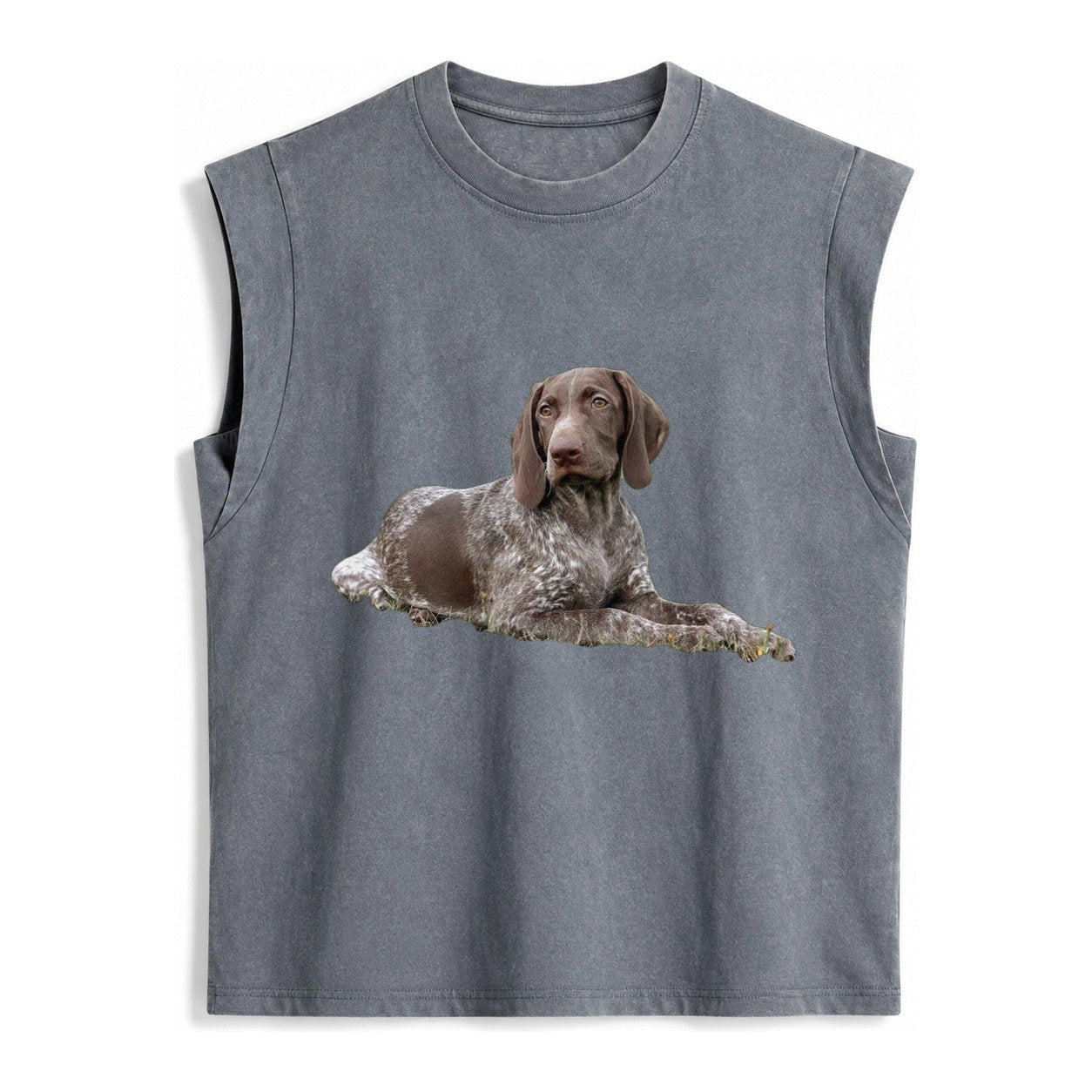 German Shorthaired Pointer 2 Vintage Washed Tank – Grey