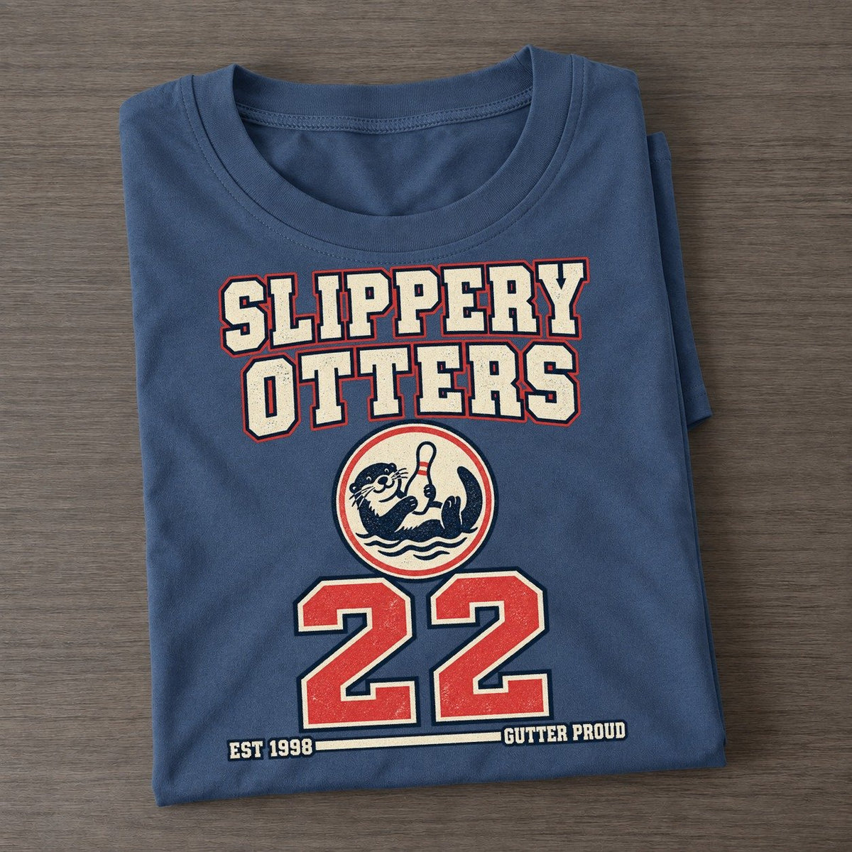 Otter Bowling Sunday Nobodies Classic T-shirt – Twilight Navy