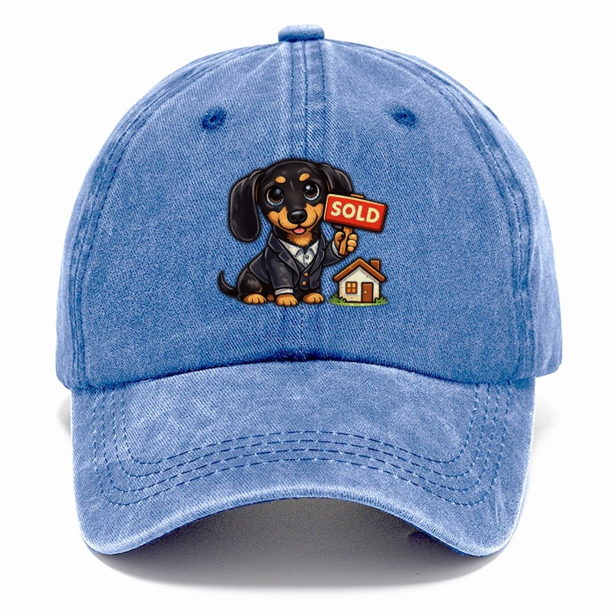 Dachshund Realtor Sold Sign Classic Cap – Summer Sky
