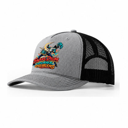 Snare Drum Player Problems Music Instruments Trucker Hat – Sport Grey Black
