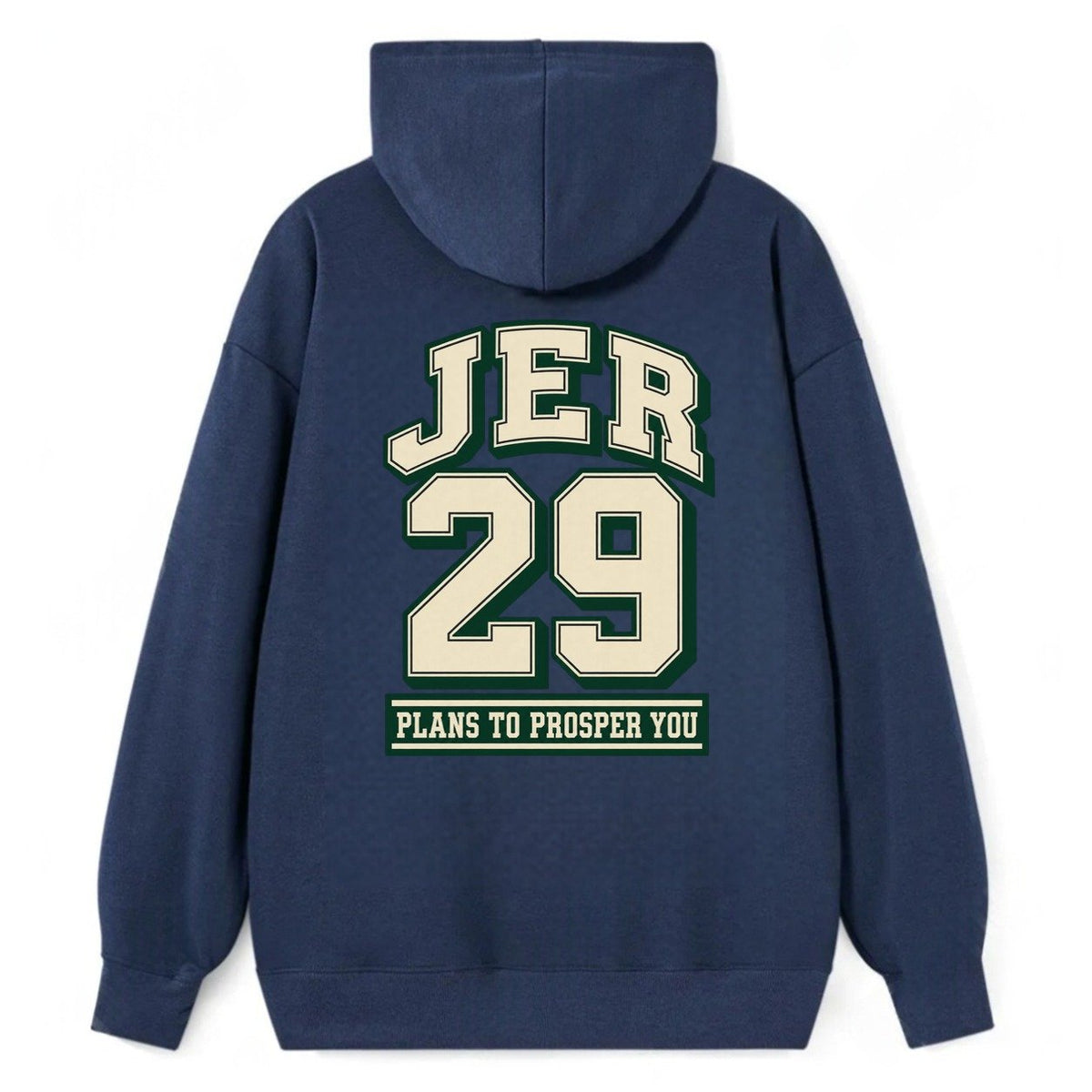 Jeremiah 29 Varsity Chapel Varsity Classic Pullover Hoodie – Navy