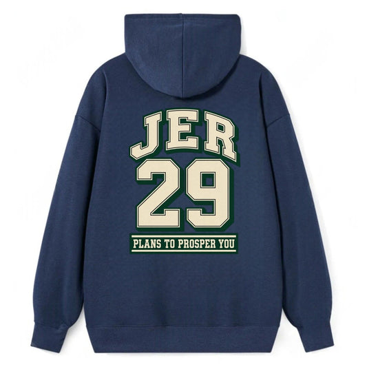 Jeremiah 29 Varsity Chapel Varsity Classic Pullover Hoodie – Navy
