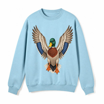 Mallard Majesty Fleece Sweatshirt – Light Blue