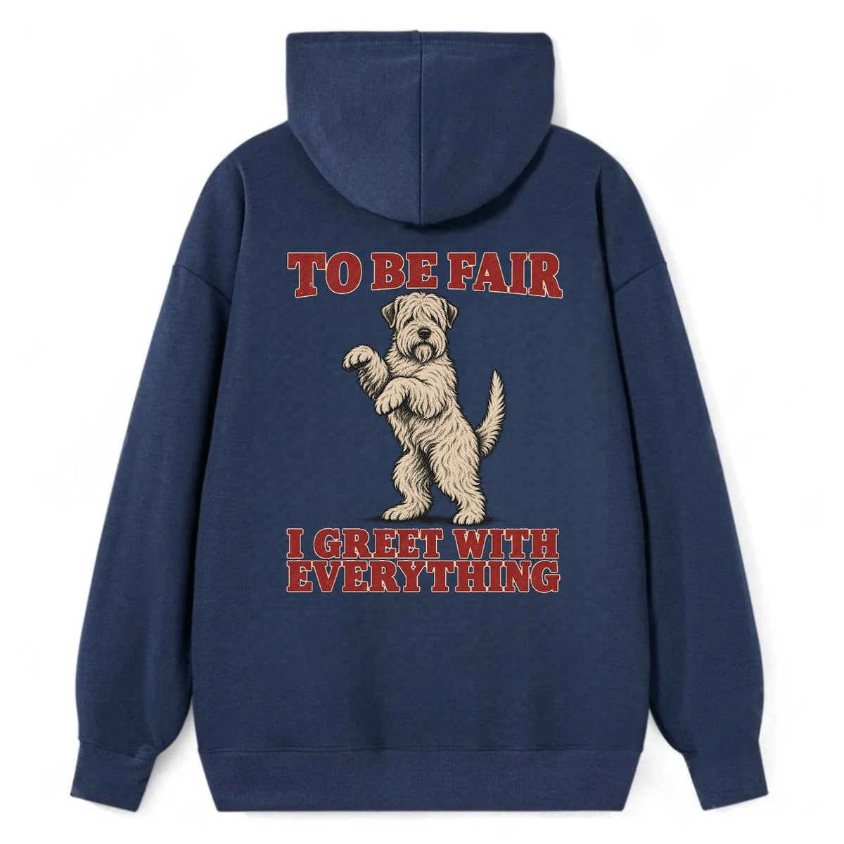 Soft Coated Wheaten Terrier Dog Declarations Classic Pullover Hoodie – Navy