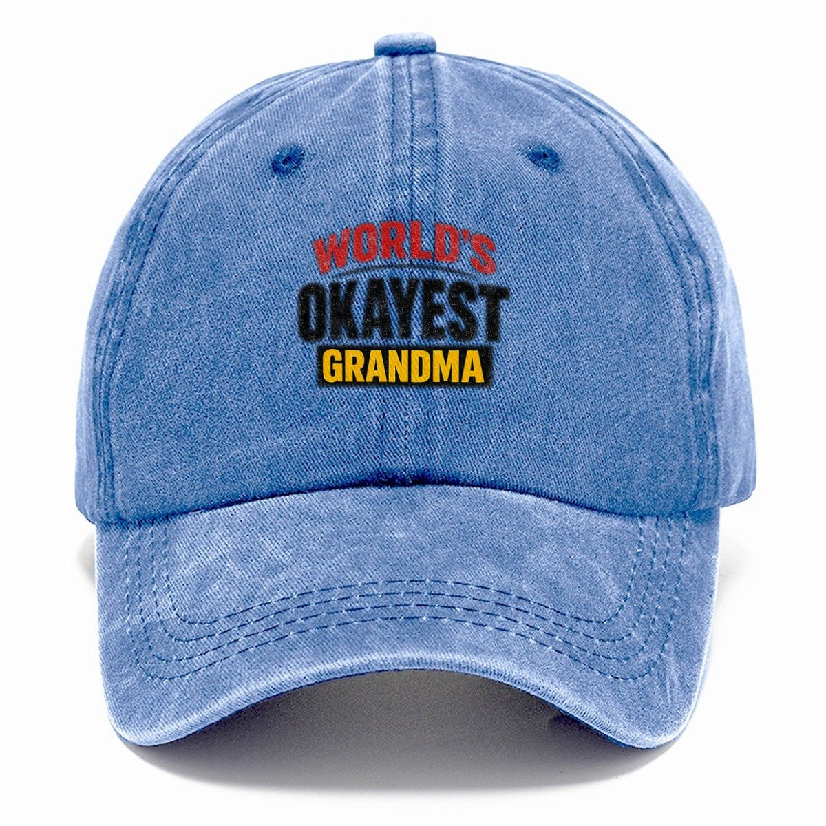 World's Okayest Grandma Classic Cap – Summer Sky