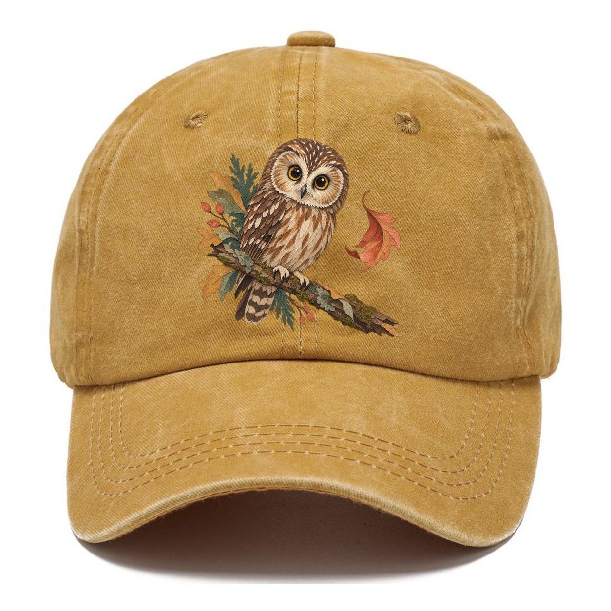 Owl Falling Leaf Gentle Wild Classic Cap – Golden Harvest