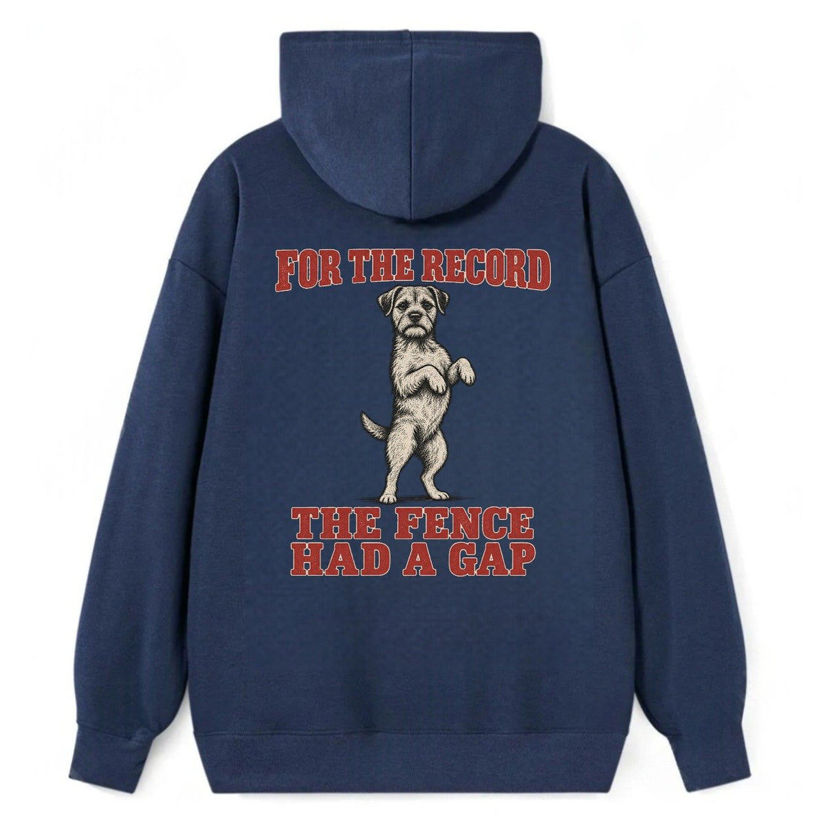 Border Terrier Dog Declarations Classic Pullover Hoodie – Navy