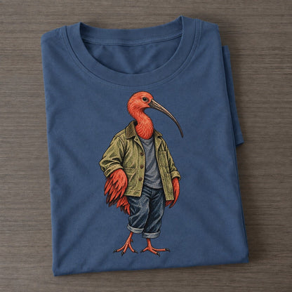 Scarlet Ibis Wardrobe Portrait Wild Wardrobe Portraits Classic T-shirt – Twilight Navy