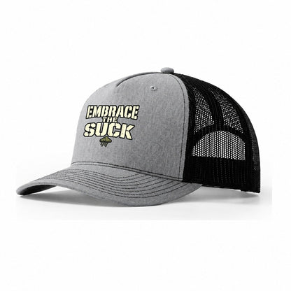 Embrace The Suck Barracks Wit Trucker Hat – Sport Grey Black