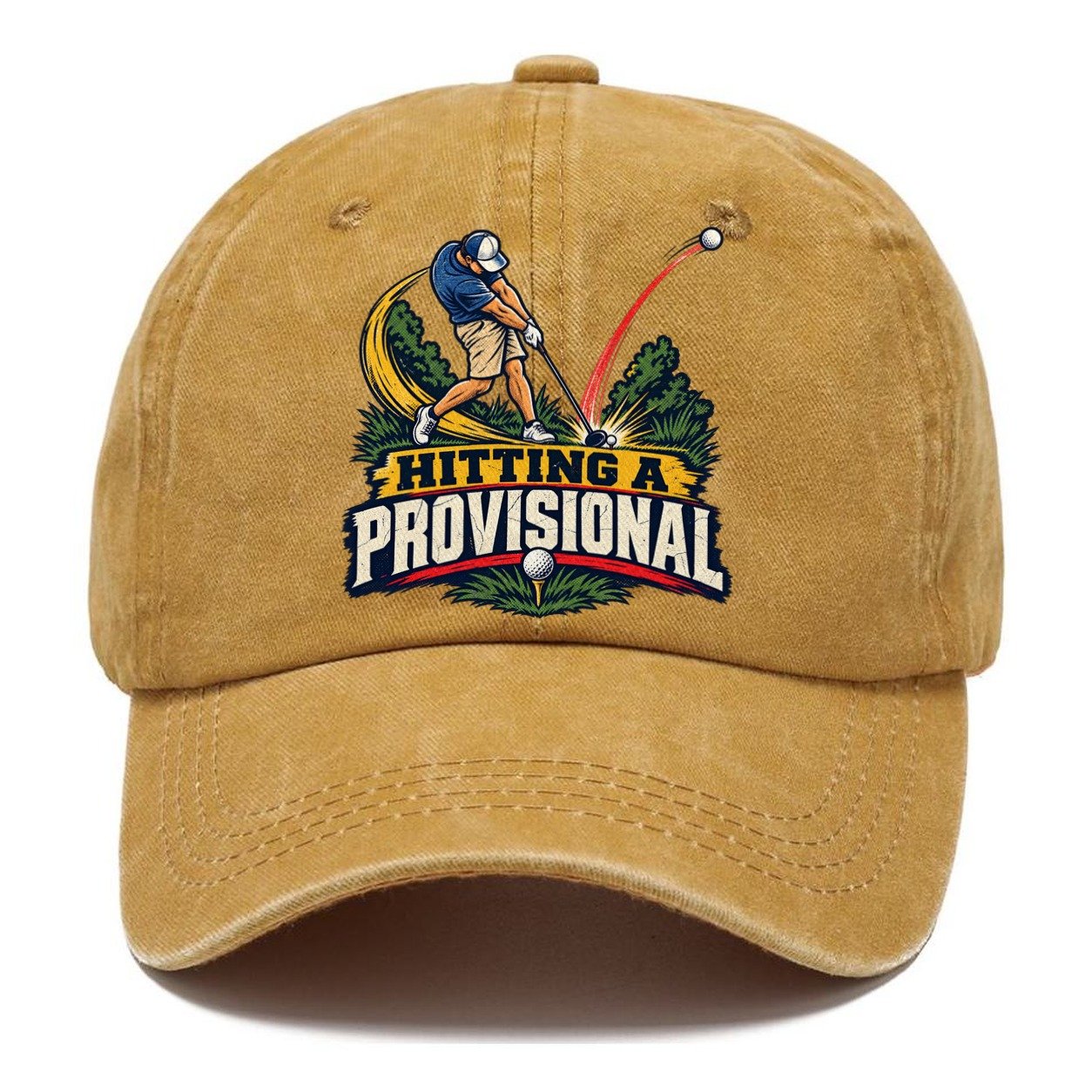Hitting A Provisional Golf Life Classic Cap – Golden Harvest