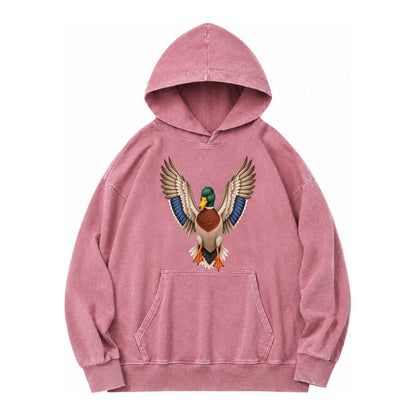 Mallard Majesty Vintage Washed Hoodie – Dusty Rose