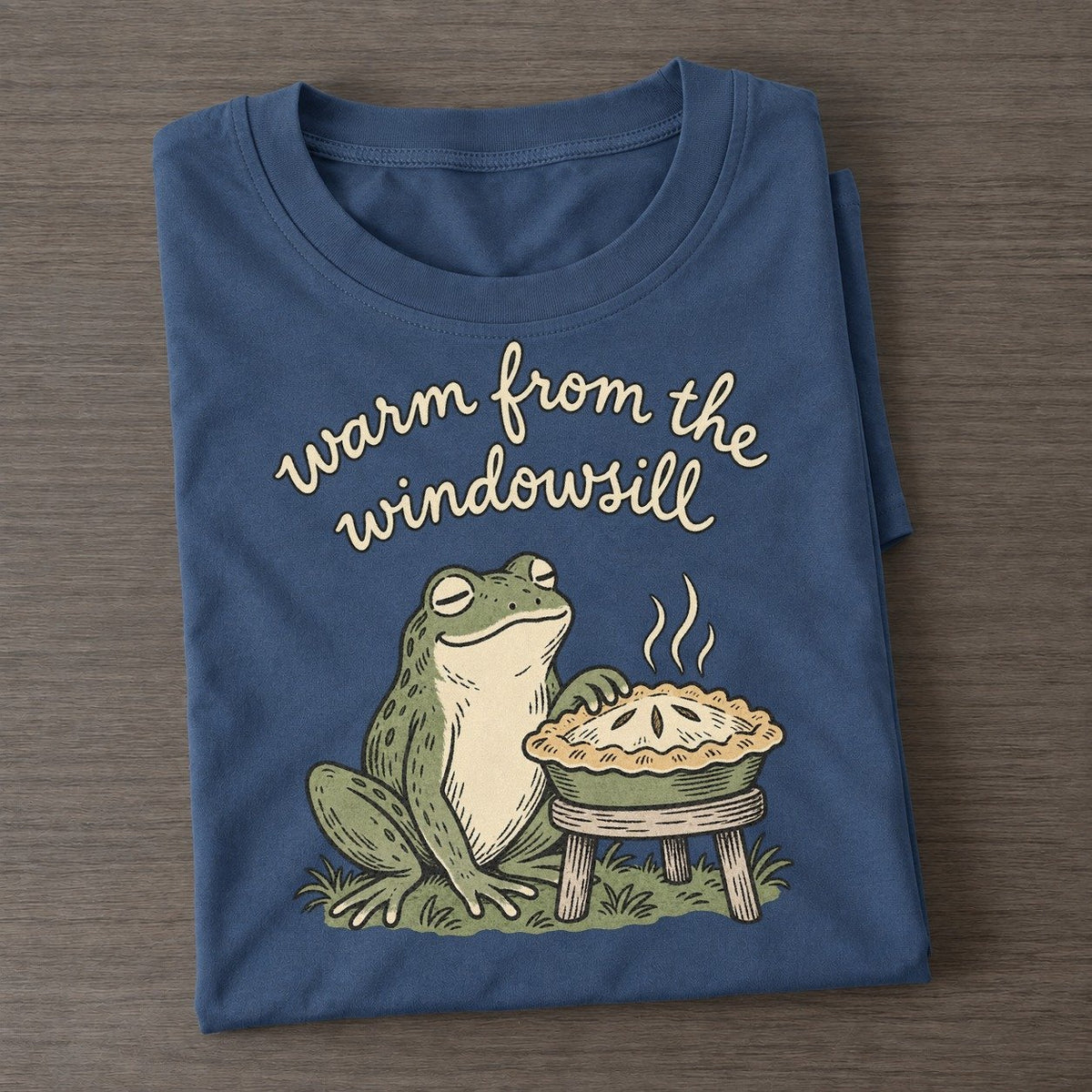 Pie Window Pond Folk Classic T-shirt – Twilight Navy