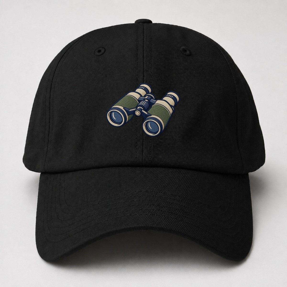 Field Binoculars Tiny Solo Marks Baseball Cap – Black