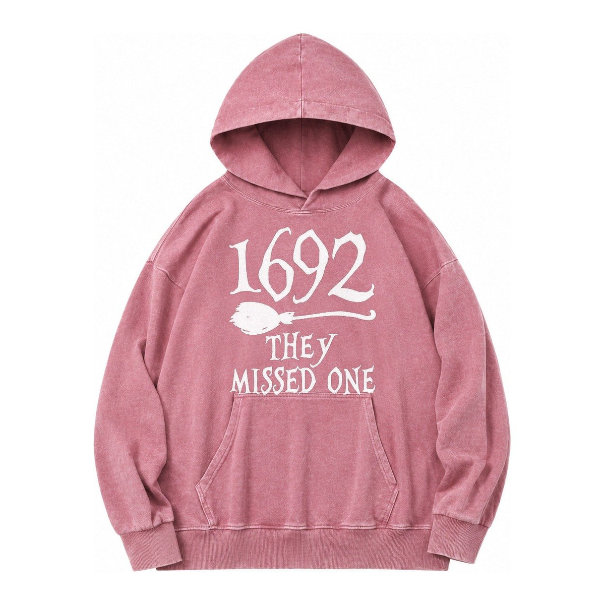 1692 They Missed One Vintage Washed Hoodie – Dusty Rose