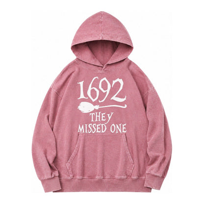 1692 They Missed One Vintage Washed Hoodie – Dusty Rose