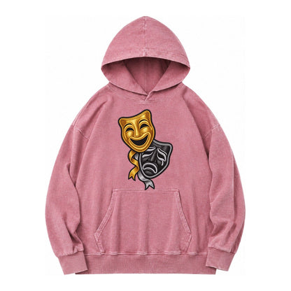 Broadway Masks Vintage Washed Hoodie – Dusty Rose