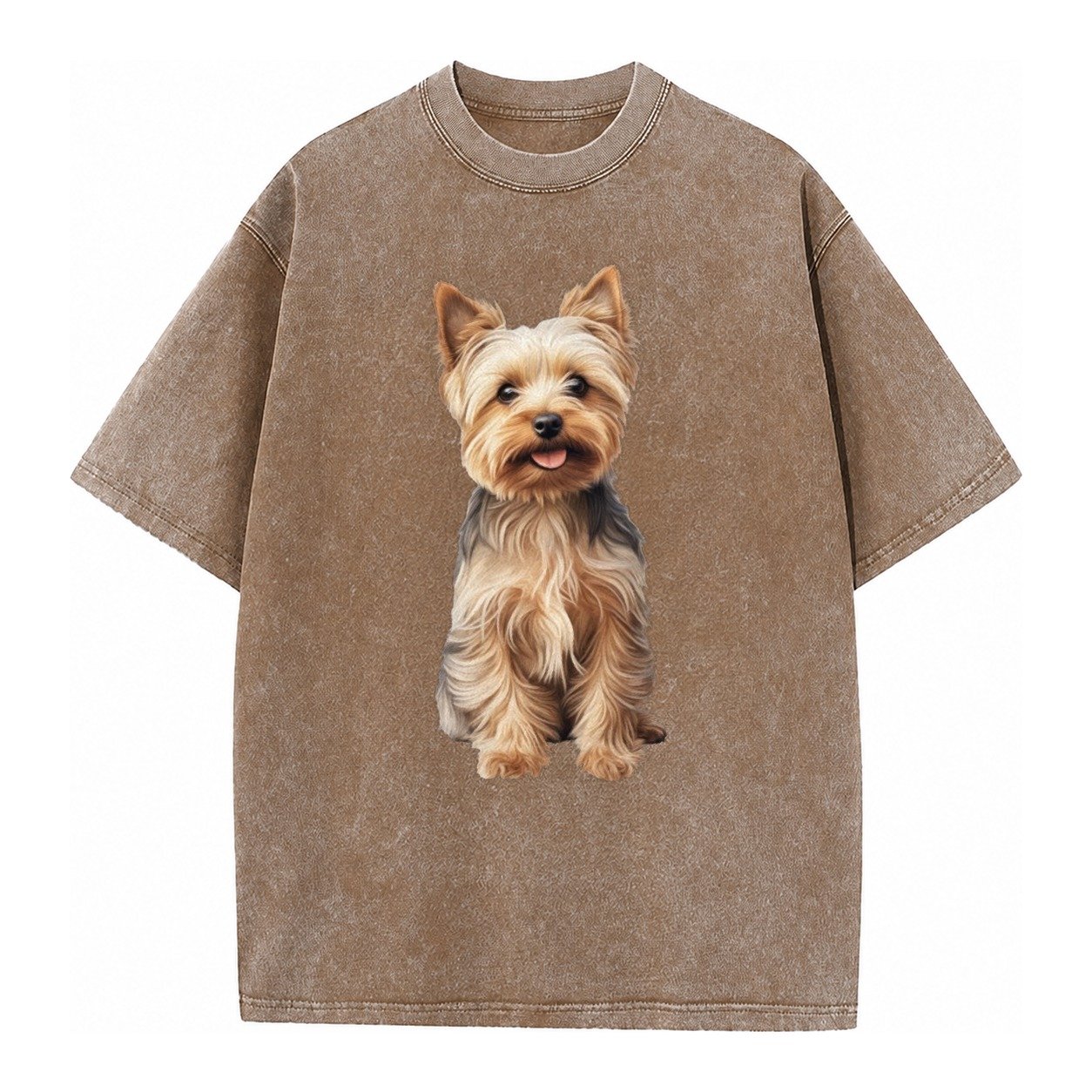 Yorkshire Terrier Dog Vintage T-shirt – Brown
