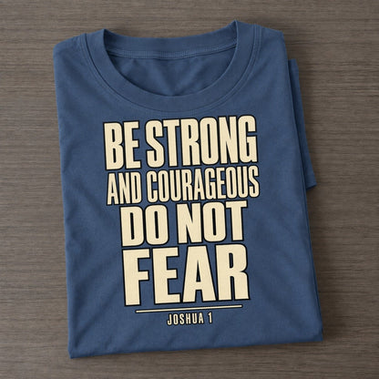 Be Strong And Courageous Plain Gospel Classic T-shirt – Twilight Navy
