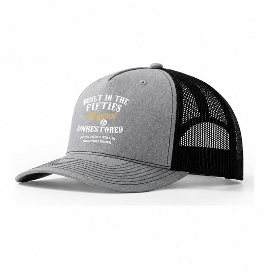 Built In The Fifties Trucker Hat – Sport Grey Black