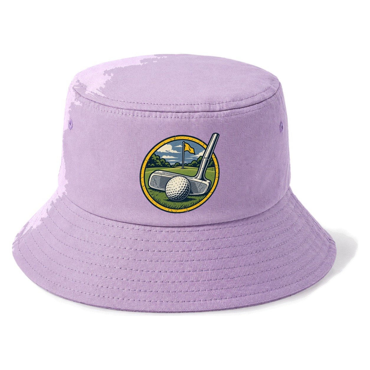 Putter And Ball Circle Golf Life Bucket Hat – Purple