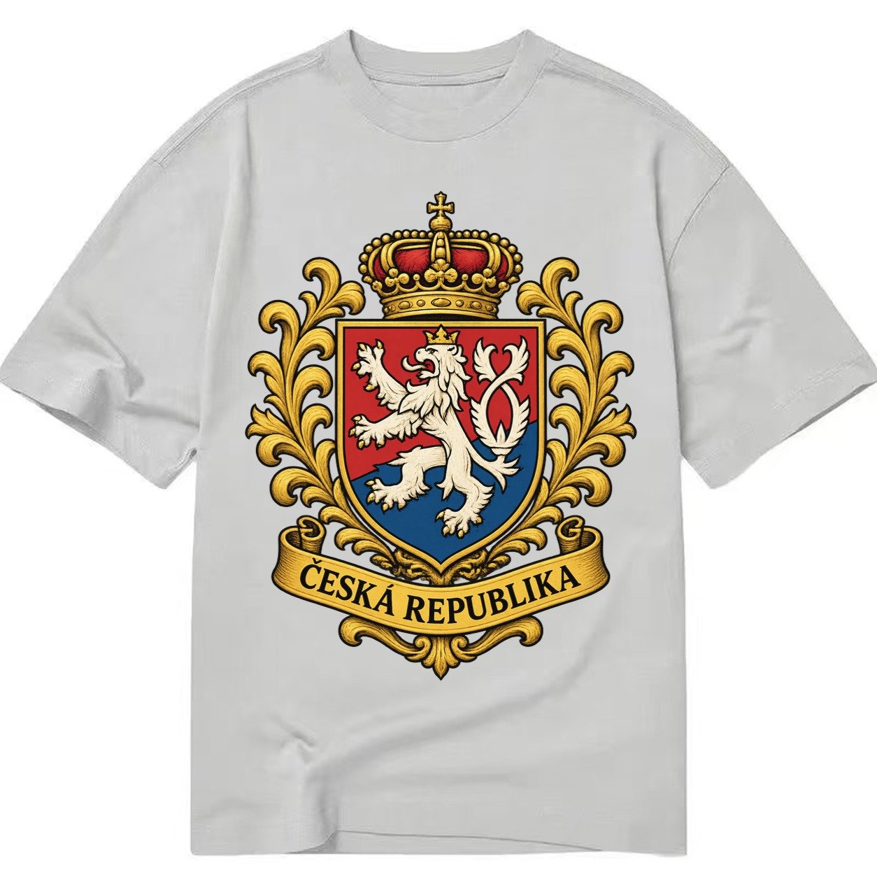 Czech Republic Lion Classic T-shirt – Grey