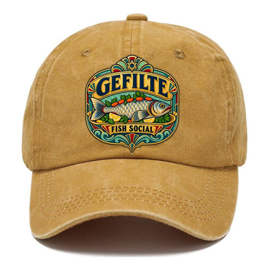 Gefilte Fish Social Judaism Heritage Classic Cap – Golden Harvest