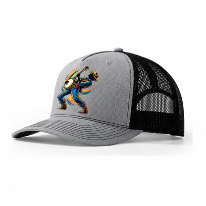 Banjo Icon Music Instruments Trucker Hat – Sport Grey Black