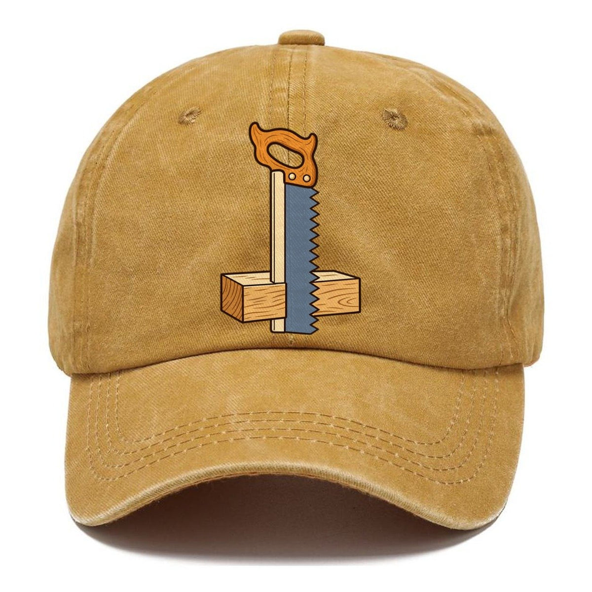 Saw Tooth Silhouette Woodworking Classic Cap – Golden Harvest