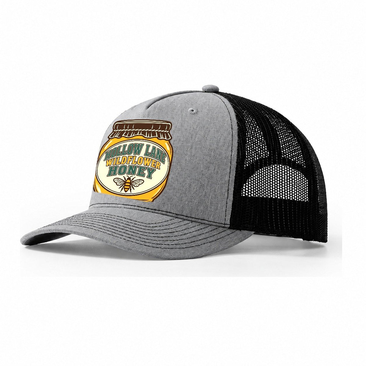 Hollow Lane Label Beekeeping Trucker Hat – Sport Grey Black