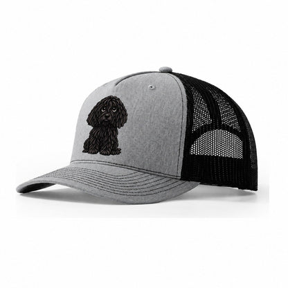 Puli Sitting Sweetheart Trucker Hat – Sport Grey Black