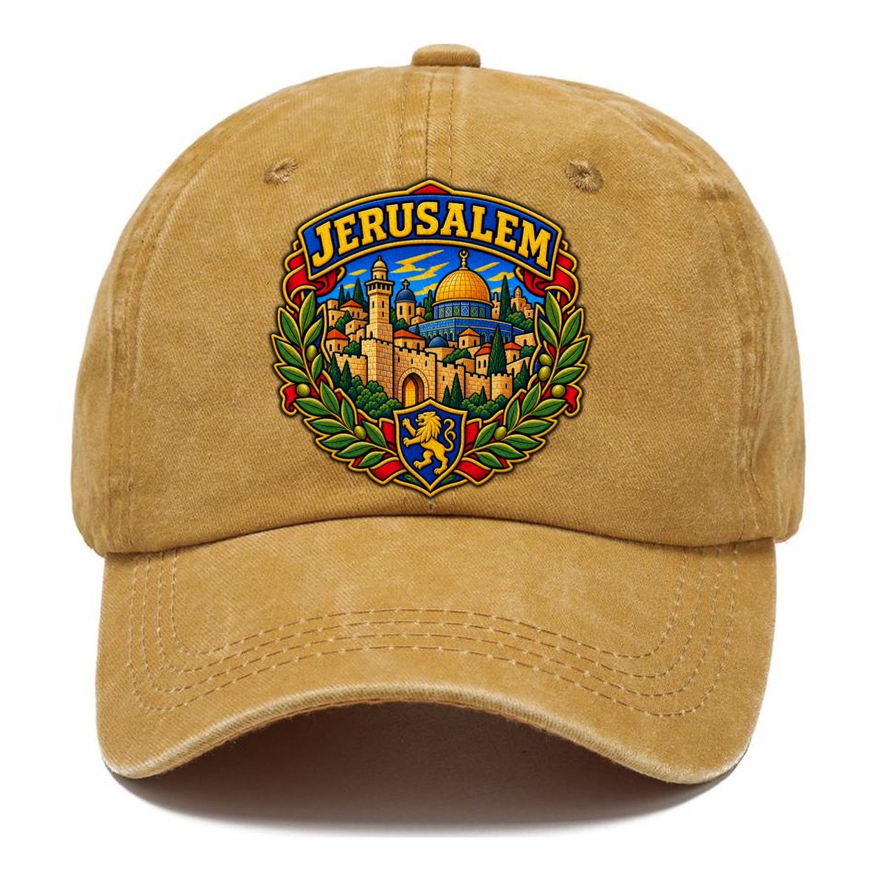Skyline With Jerusalem Arc Jerusalem Classic Cap – Golden Harvest