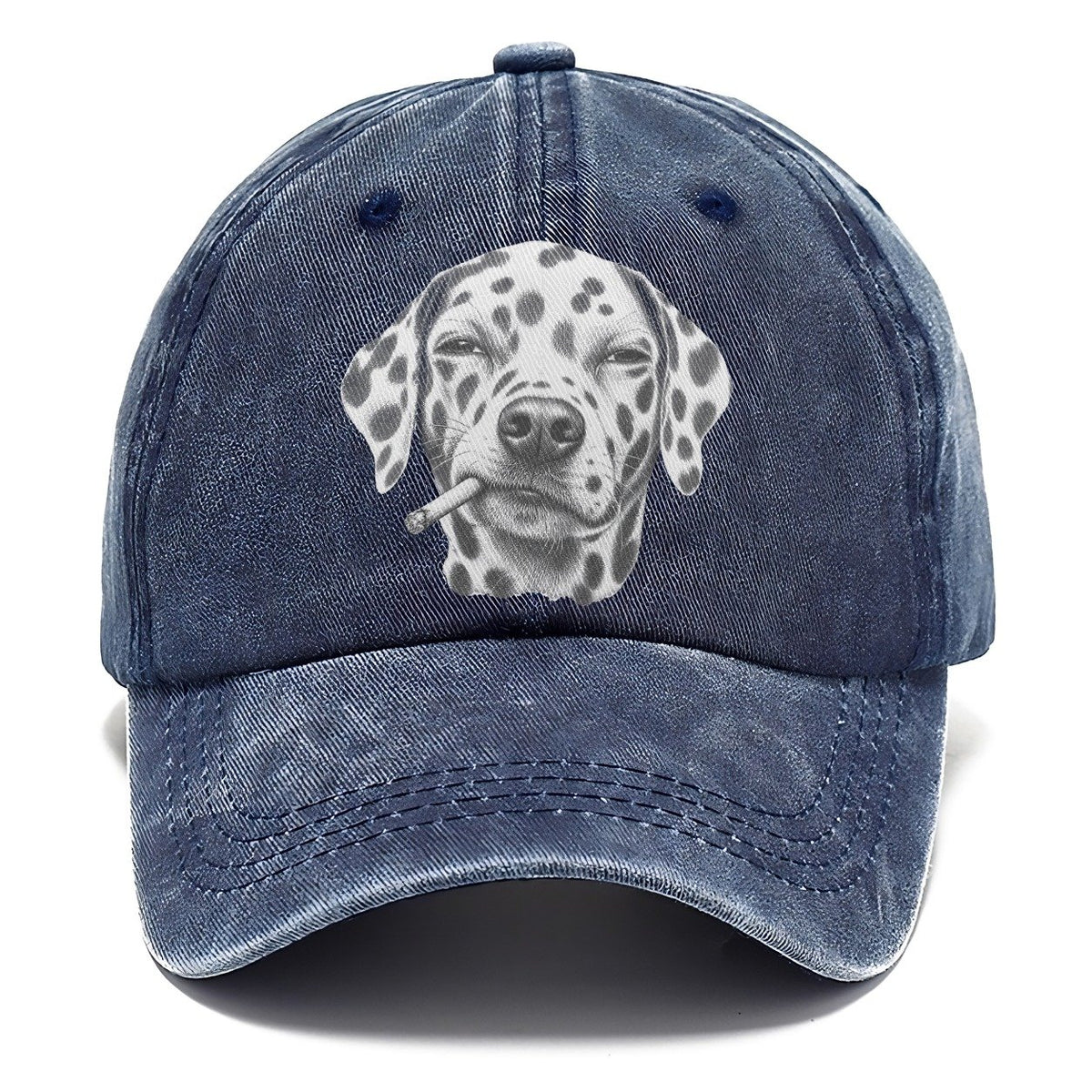 Dalmatian A Loosely Hand Rolled Cigarette Smoking Dogs Smoking Dogs Portraits Classic Cap – Twilight Navy