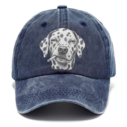 Dalmatian A Loosely Hand Rolled Cigarette Smoking Dogs Smoking Dogs Portraits Classic Cap – Twilight Navy