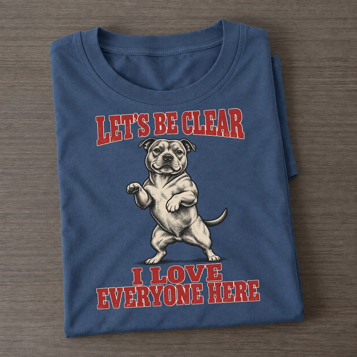 Staffordshire Bull Terrier Dog Declarations Classic T-shirt – Twilight Navy
