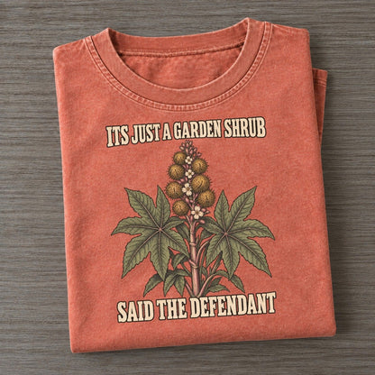 Said The Defendant Botanical Warnings Vintage T-shirt – Terracotta