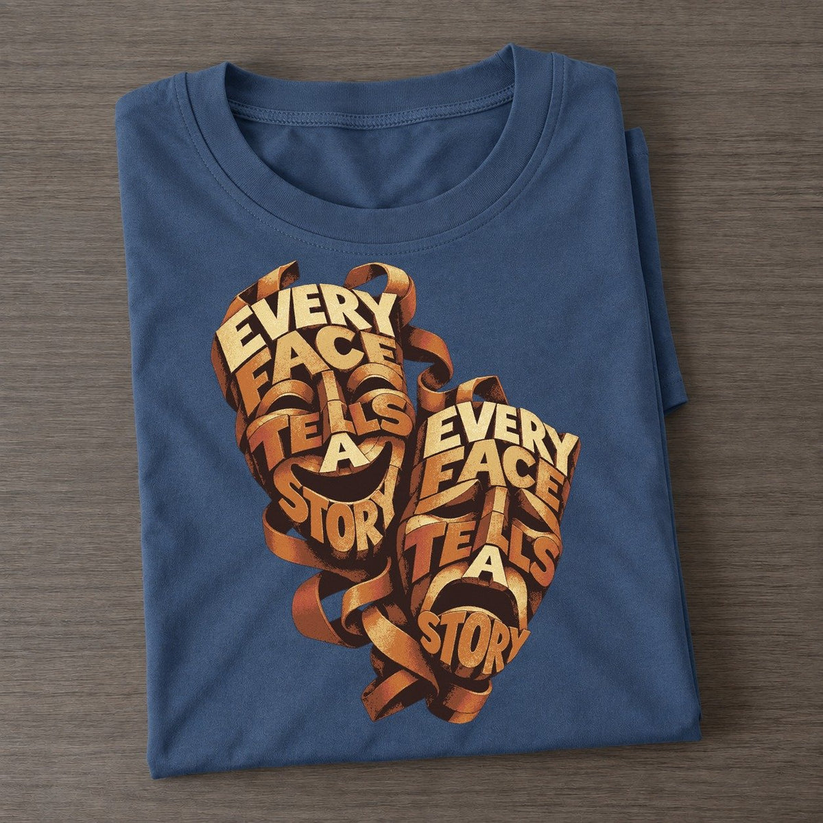 Two Stage Moods Letter Sculpture Classic T-shirt – Twilight Navy